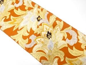 アンティーク　唐花模様織り出し袋帯（材料）